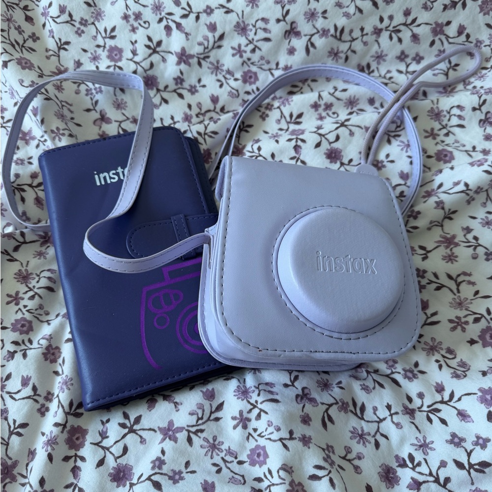 Instax Lavender and Navy Camera Case Set